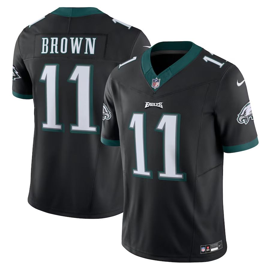 Men Philadelphia Eagles #11 A.J. Brown Nike Black Vapor F.U.S.E. Limited NFL Jersey->philadelphia eagles->NFL Jersey
